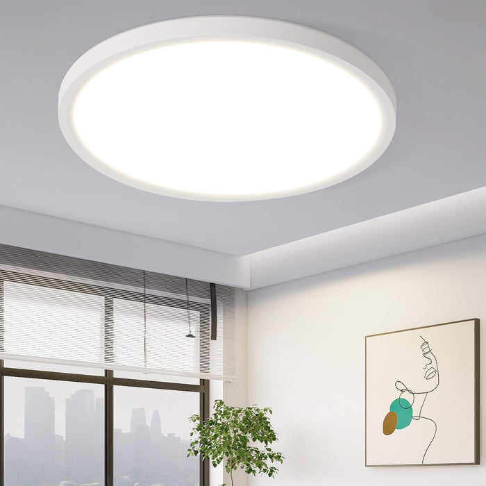 ZMH Lampada da soffitto plafoniera LED moderna rotonda bianca 22 cm per interni corridoi