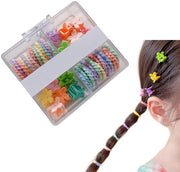 Cinture per capelli 50 pezzi - Bende multicolore elastiche - Ideali per bambine - Code di coda di cavallo - Materiale di alta qualità gomma/nylon - Adatti per bambini - Cinture elastiche