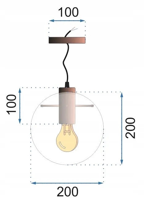 Lampada Da Soffitto Pensile Di Vetro Lassi 20 Cm Rose Gold