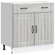 Mobile da cucina Lucca design moderno spazio ottimizzato 80 x 46 x 81,5 cm legno composito Sonoma grigio 02_0050098
