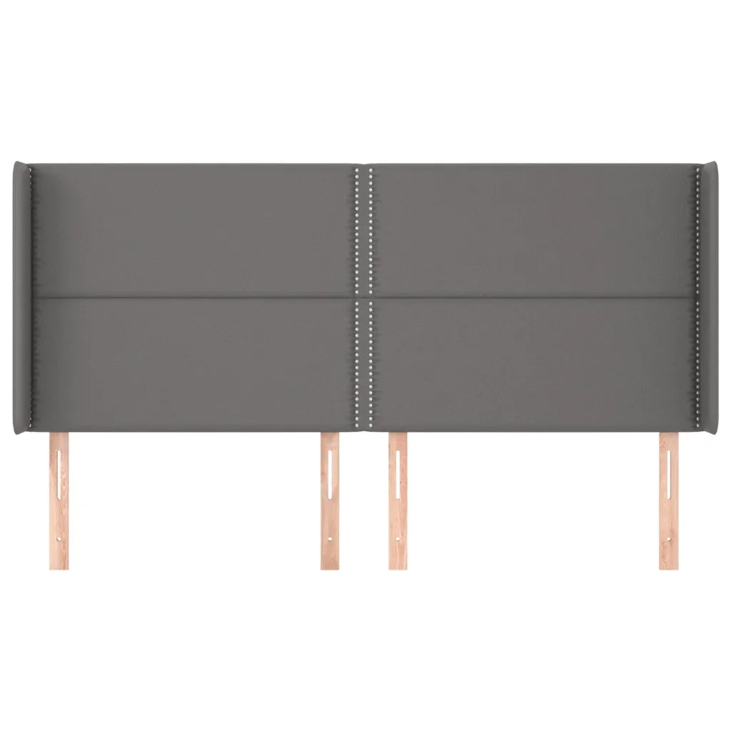 Testiera ad Orecchio Grigio 183x16x118/128 cm in Similpelle 3119546