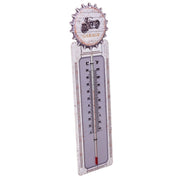 Termometro da parete in metallo bianco 47,5x15x1h