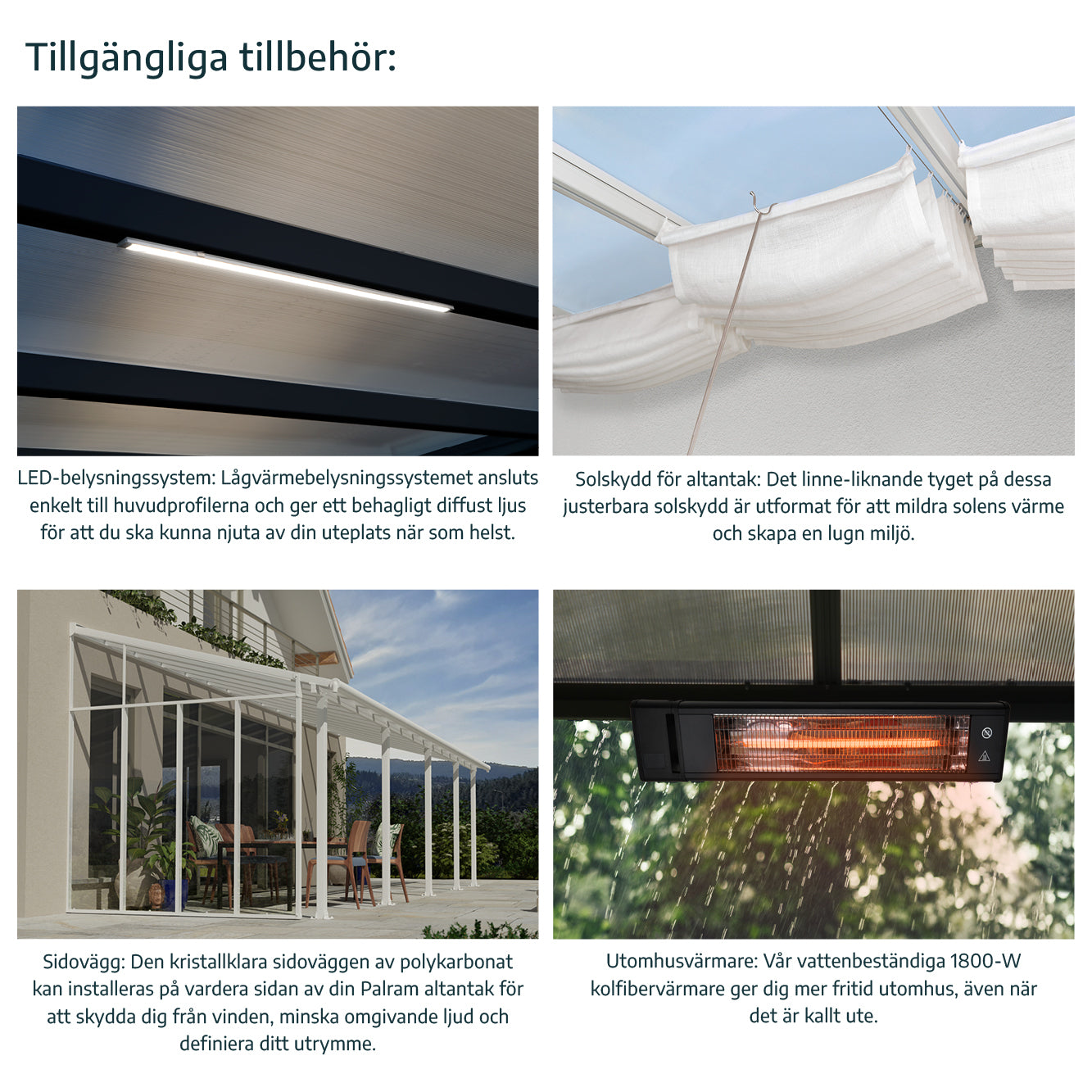 Pergola Addossata in Alluminio Capri 3X3 m Grigio