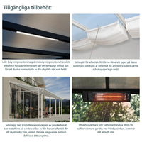 Pergola Addossata in Alluminio Capri 3X3 m Grigio