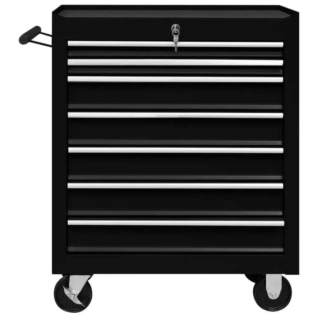 Carrello Portautensili con 7 Cassetti per Officina Nero   cod mxl 54284