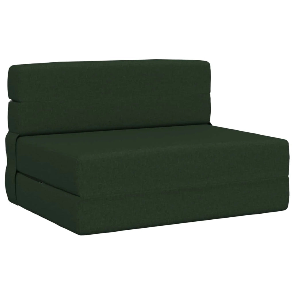 Divano Letto Pieghevole Verde Scuro 70 x 80 x 60 cm Tessuto 900088