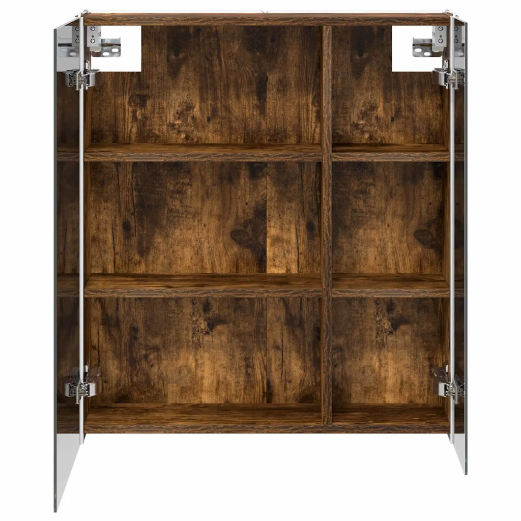 Mobiletto per specchio da bagno Rovere fumé 63,5 x 15,5 x 70 cm 889243
