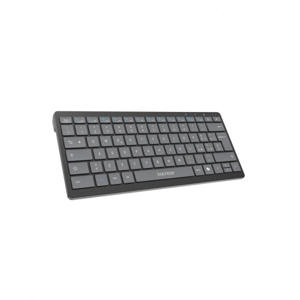 VULTECH TASTIERA MINI, SLIM, WIRELESS E BLUETOOTH, TASTI LOW PROFILE A FORBICE, BATTERIA INTEGRATA R