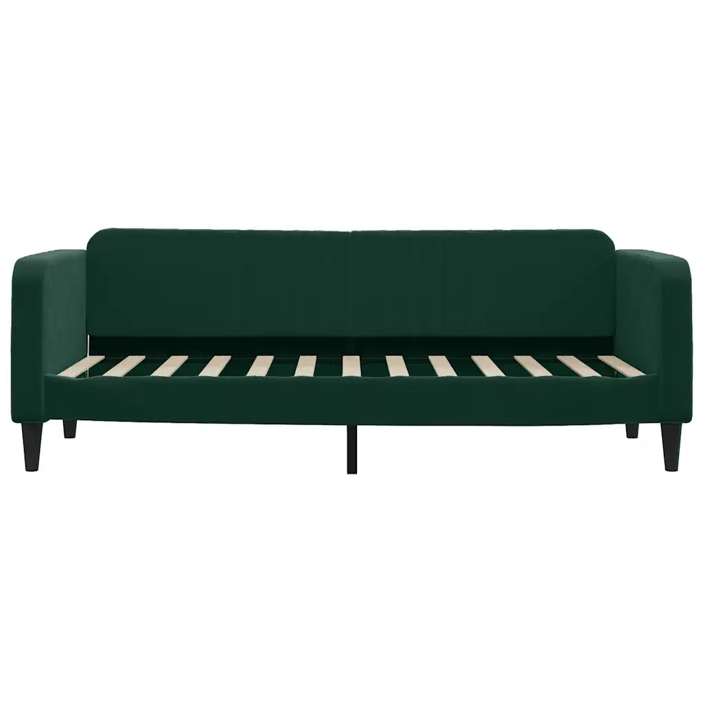 Divano Letto Estraibile Cassetti Verde Scuro 80x200cm Velluto 3197106