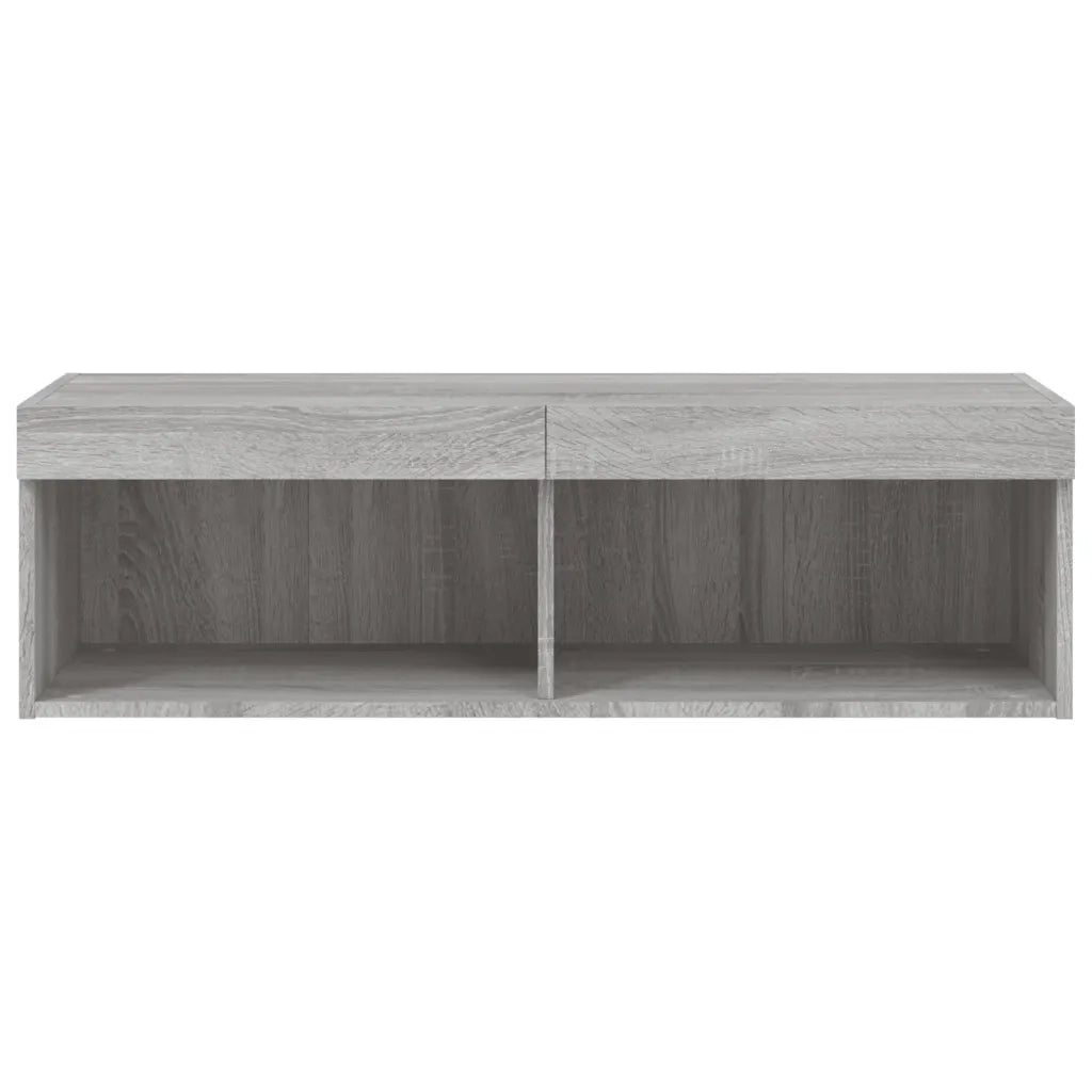 vidaXL Mobile Porta TV con Luci LED Grigio Sonoma 100x30x30 cm