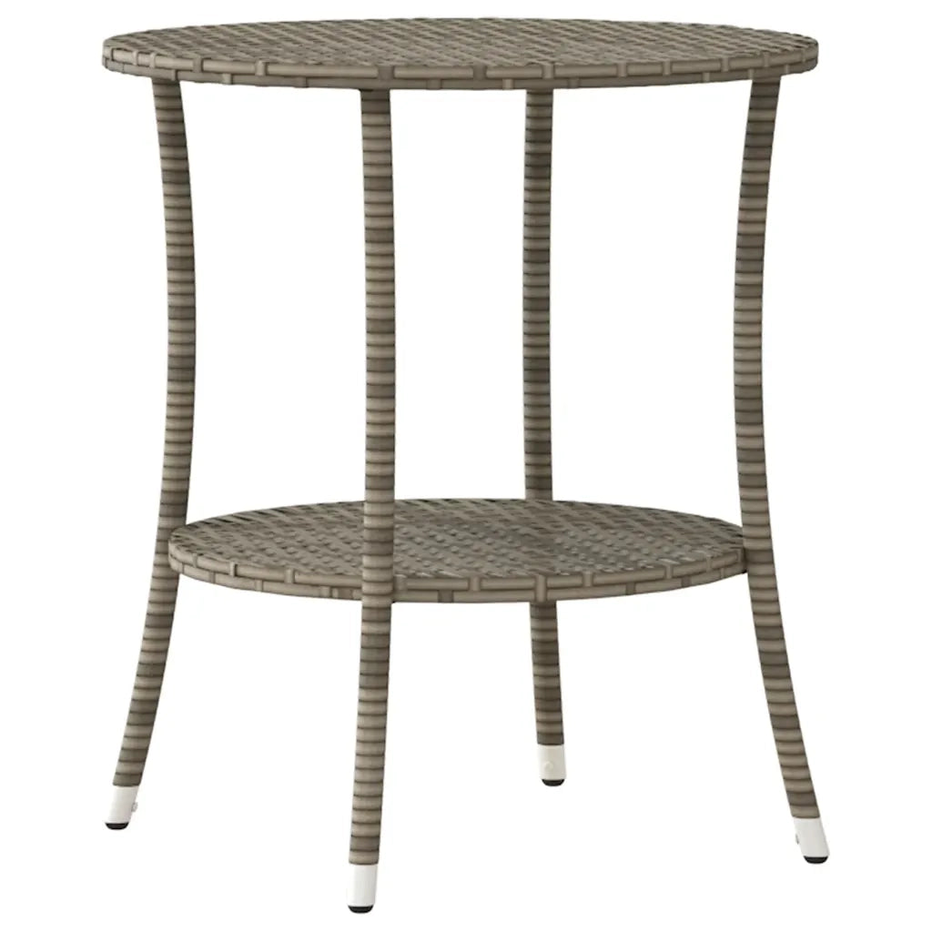 vidaXL Sedie da giardino reclinabili 2 pz con tavolo grigio in polyrattan