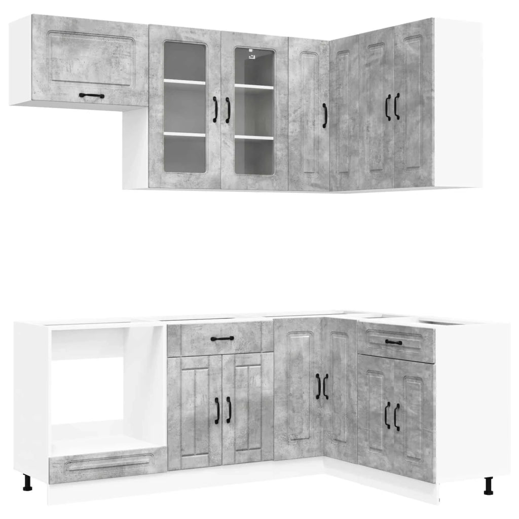 Unità Cucina KALMAR 8 pcs Grigio Cemento Legno ingegnerizzato 3438450