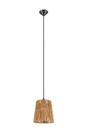 Lampada a sospensione boho marrone carta HOLM E27 RL