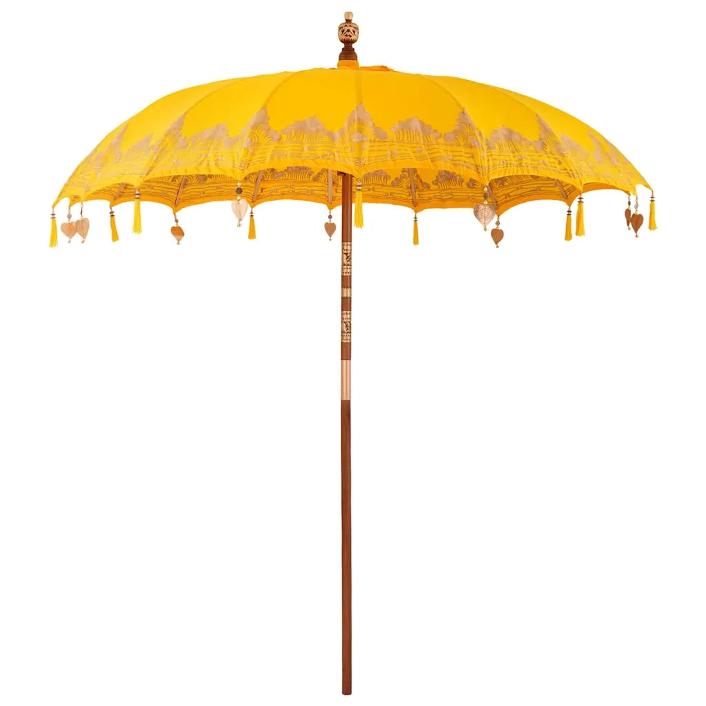 Ombrello balinese con base Giallo 215 x 215 x 260 cm 3356903