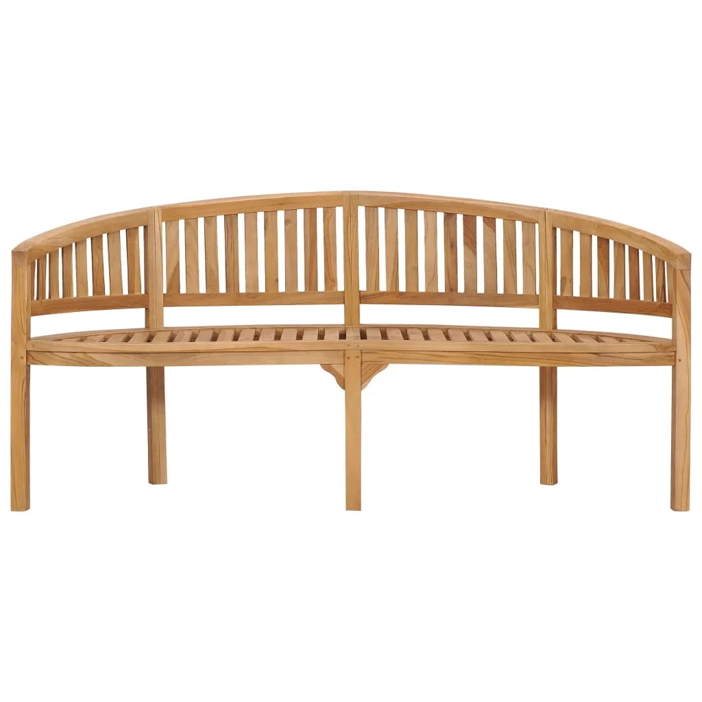 Panca da giardino a forma di banana mobili da esterno per patio mobili da terrazza 180 x 66 x 86 cm legno massello di teak 02_0011709