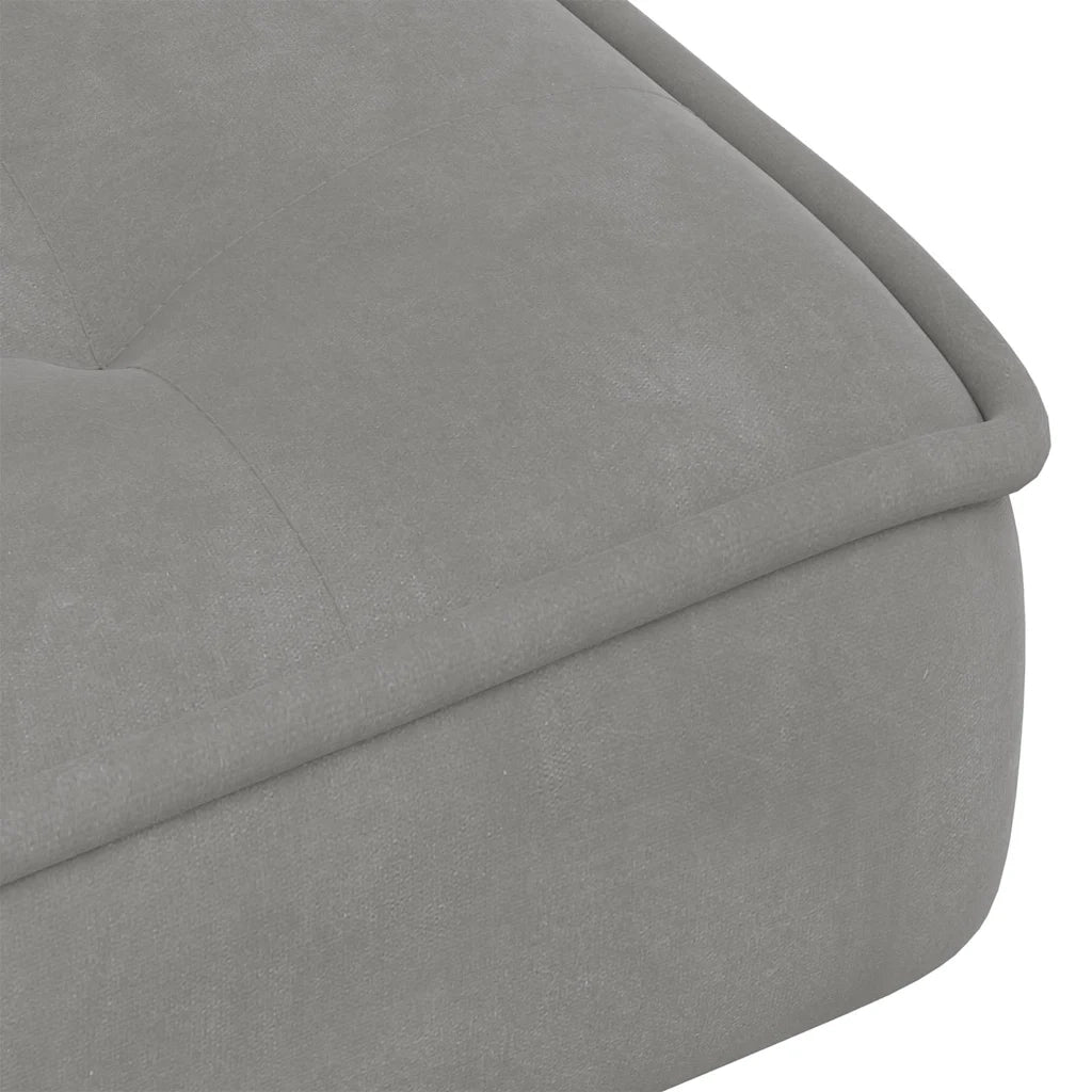 Divano Sedia-Poltrona Relax con Poggiapiedi Grigio Chiaro in Velluto 314942