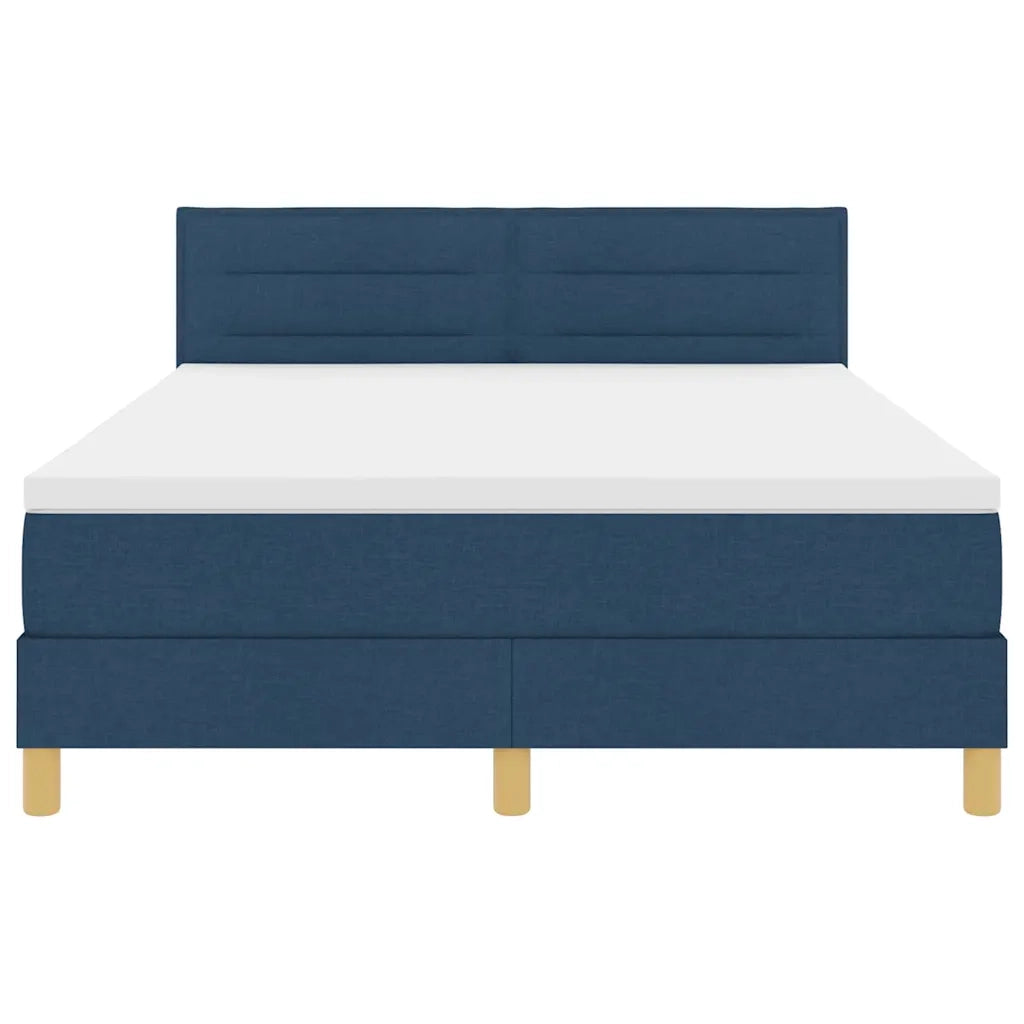 Letto a molle con cuscino con testiera Blu 140 x 200 cm Tessuto 3338852
