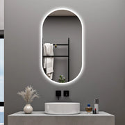 AICA Specchio da bagno 80 x 60 cm, dimmerabile，interruttore touch， Funzione Memoria, antiappannamento