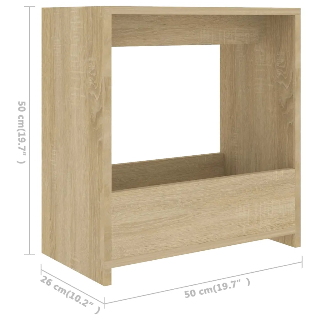 Tavolino-Tavolino da soggiorno-Tavolo Rovere Sonoma 50x26x50 cm in Legno Multistrato