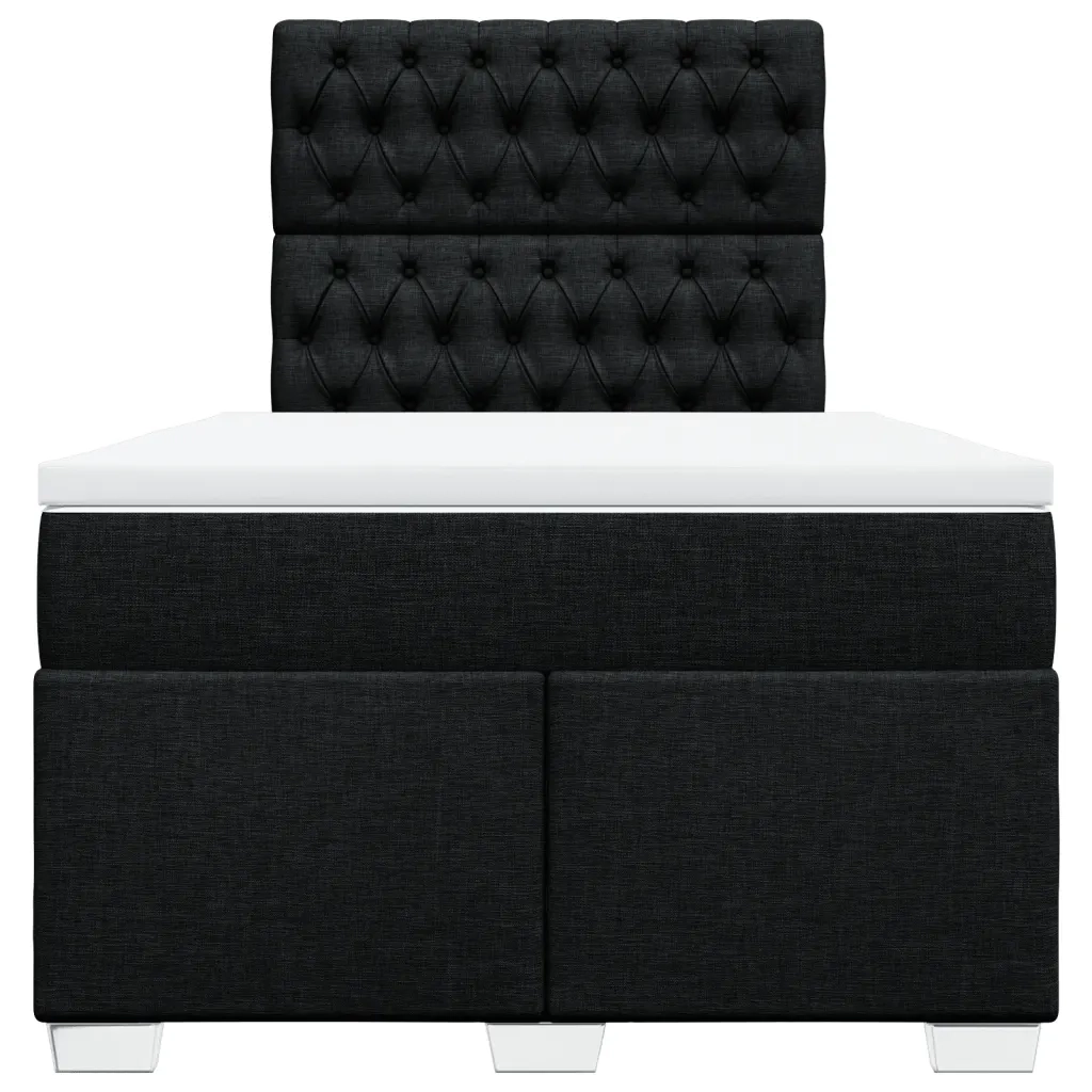 Giroletto a Molle con Materasso Nero 120x190 cm in Tessuto 3290436