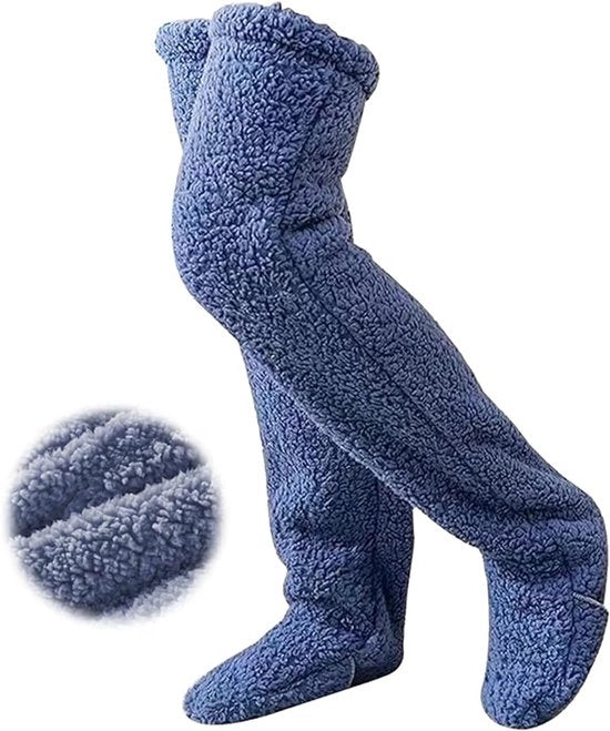 Calze da sciogliere, 1 coppia di calzettoni morbidi, calzettoni interni, calzettoni termici, calzettoni da sonno invernali (blu)