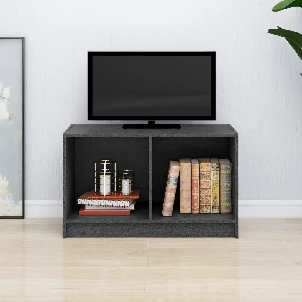 Mobile Porta TV-Mobile per TV-Credenza TV Grigio 70x33x42 cm in Legno Massello di Pino