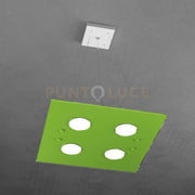 PATH SOSPENSIONE 4+2 LUCI BIEMISSIONE QUADRA VERDE 1141-S4+2-VE