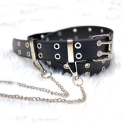 Riem punk - 110*3.3cm - Riem con chiodo - Riem unisex con doppio foro - Stile punk - Riem per giochi di ruolo - Riem hip hop - Riem per abbigliamento gotico - Riem hip hop stile punk - Moda casual denim - Riem decorativo a catenina