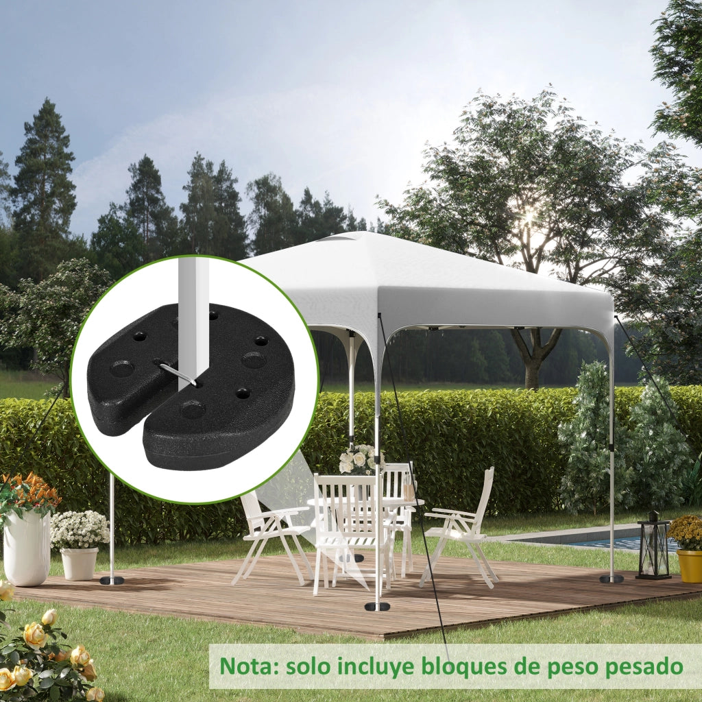 4 Pesi per Tende Pieghevoli in Cemento ¨C zephmum ¨C Nero ?22x5,5 cm