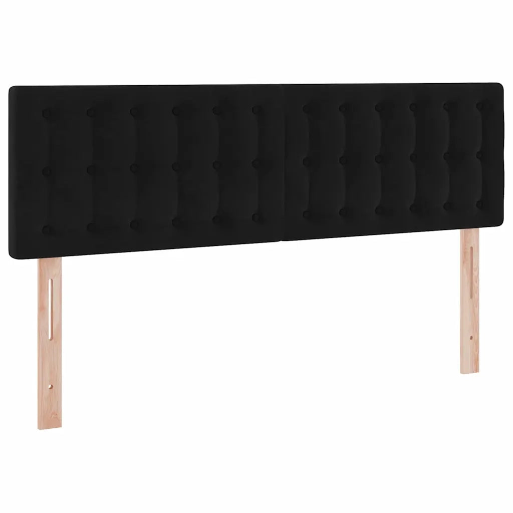 Letto con Contenitore con materasso Nero 140 x 190 cm Velluto 3370877