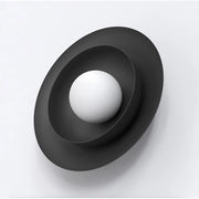 Lampada a parete Poppi in acciaio nero opaco