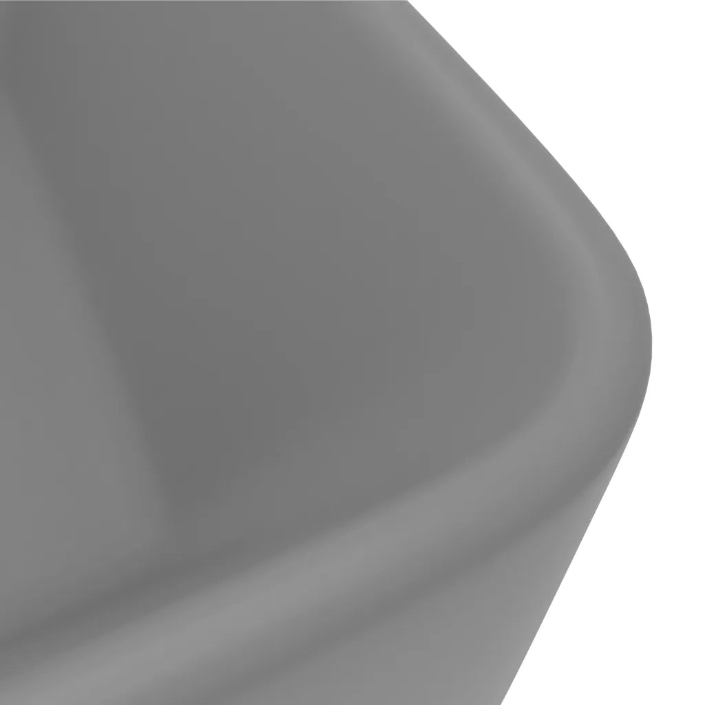 Lavandino Lusso-Lavabo-Lavello Grigio Chiaro Opaco 41x30x12 cm in Ceramica