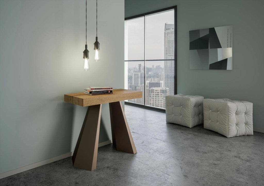 Consolle allungabile 90x40/196 cm Diamante Small Premium Quercia Natura telaio Orso