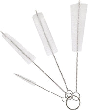 Set di spazzole per pulire bottiglie - Spazzola per pulire il collo della bottiglia - Spazzola per pulire il collo del contenitore - Spazzole morbide - Spazzole flessibili - Per bottiglie di plastica - 4 pezzi