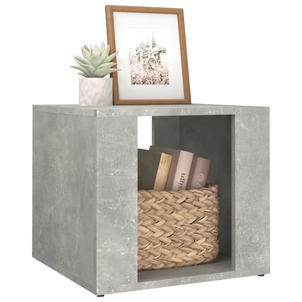 Comodino Grigio Cemento 41x40x36 cm in Legno Multistrato 816548