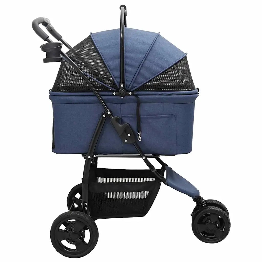 Passeggino pieghevole per animali Blu 78 x 54 x 101 cm 42012439