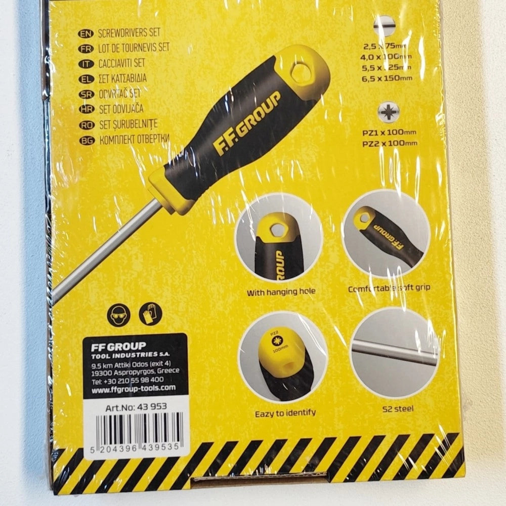 Ff group cacciavite set da 6pz croce e taglio