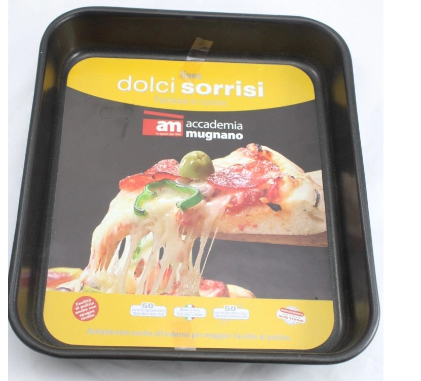Teglia Forno Pizza Antiaderente Sfornatutto Dolci Sorrisi 30 x 25 cm