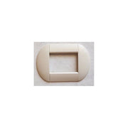 Trade Shop - Placca Placche Placchette Compatibili Living International Light Bombate Bticino - Avorio -7 Fori     -