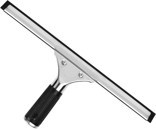 Sistema di pulizia finestre professionale - senza striature - 35 cm - acciaio inossidabile - silicone