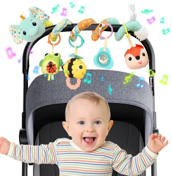 Articolo per bambini, accessorio per seggiolino auto, giocattolo a spirale per bambini da 0 a 6 mesi