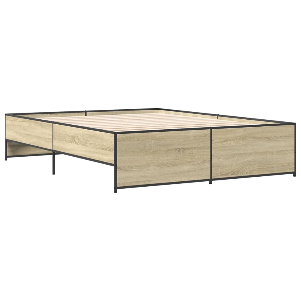 Giroletto Rovere Sonoma 160x200 cm in Legno Multistrato Metallo 3279878