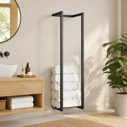 Towel Rack Black 25x20x95 Cm Iron