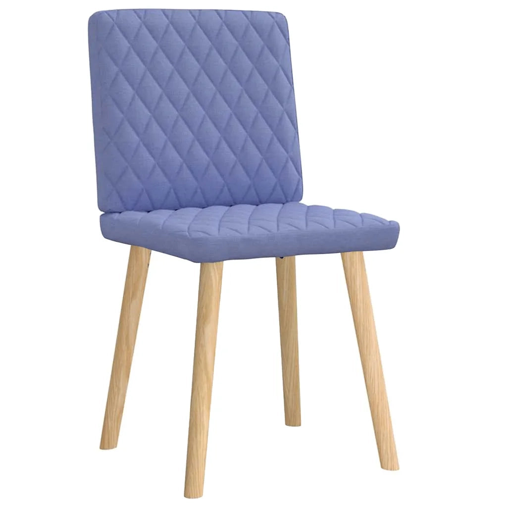 Sedie da Pranzo 2 pz Blu Jeans in Tessuto