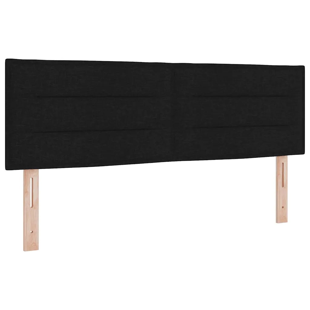 Letto a molle con cuscino Nero 140 x 200 cm Tessuto 3338617