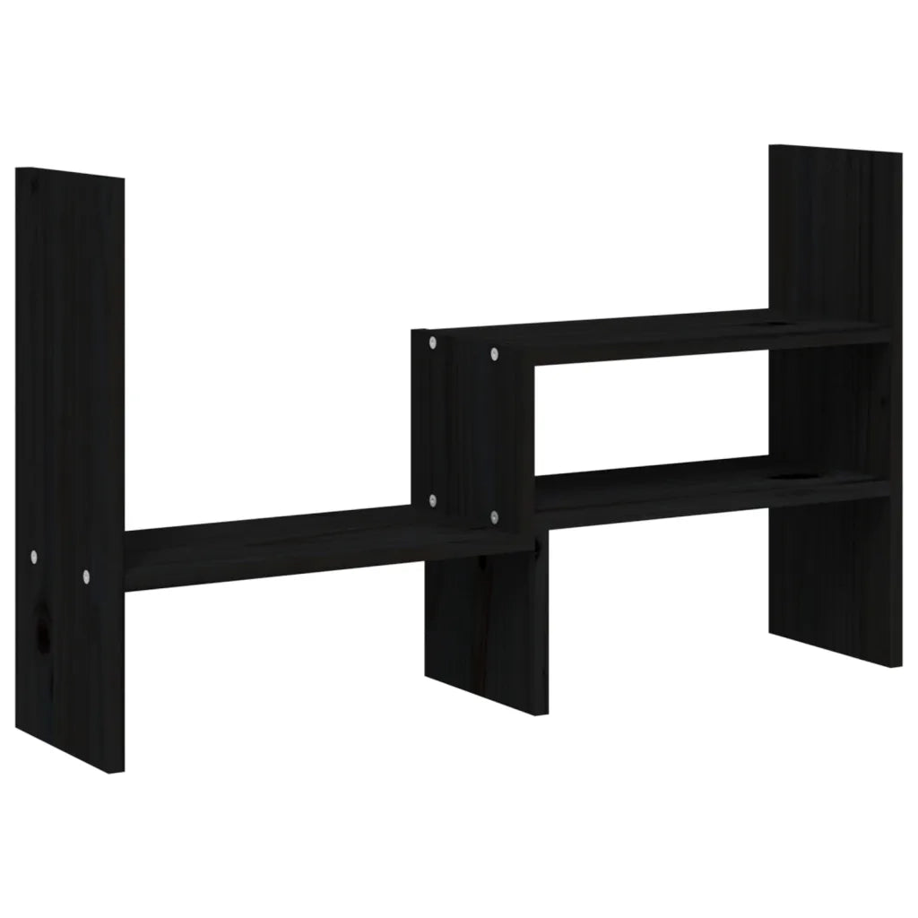 Supporto Monitor Nero (39-72)x17x43 cm Legno Massello di Pino cod mxl 61597