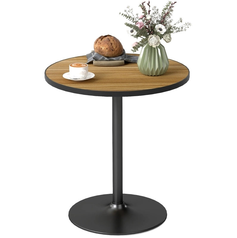 Tavolo rotondo da pranzo ?70 x 76 cm in legno effetto rovere; colore rovere