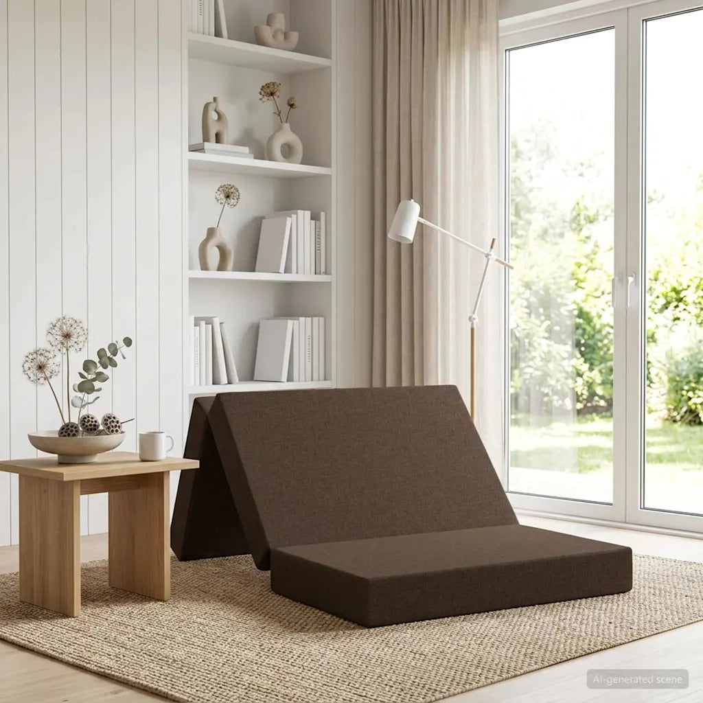 Divano Letto Pieghevole 90 x 67 x 45 cm Tortora 900188