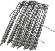 Staketti per protezione del prato U-vormige punte per l'eliminazione delle erbacce Ideali per membrane, tessuti, erba sintetica, tappeti e reti Punta in acciaio galvanizzato 150 mm / 6 pollici (Pacco da 100)