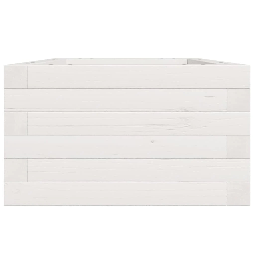 Fioriera rialzata per piante e fiori terrazza giardino 40 x 40 x 23 cm legno di pino massiccio bianco 02_0037525